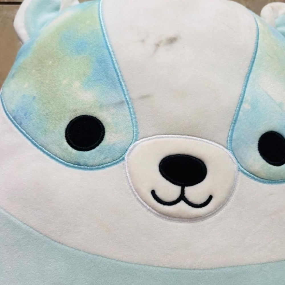 Squishmallow Banks the Blue Badger 16 Inch Blue Green Tie Dye Plush Toy - Picture 3 of 6